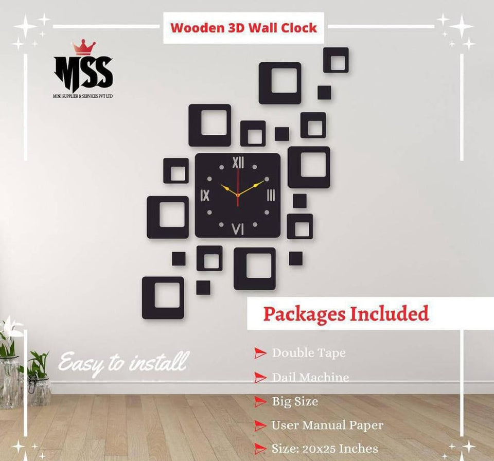 Analog Stylish Wooden Wall Clock