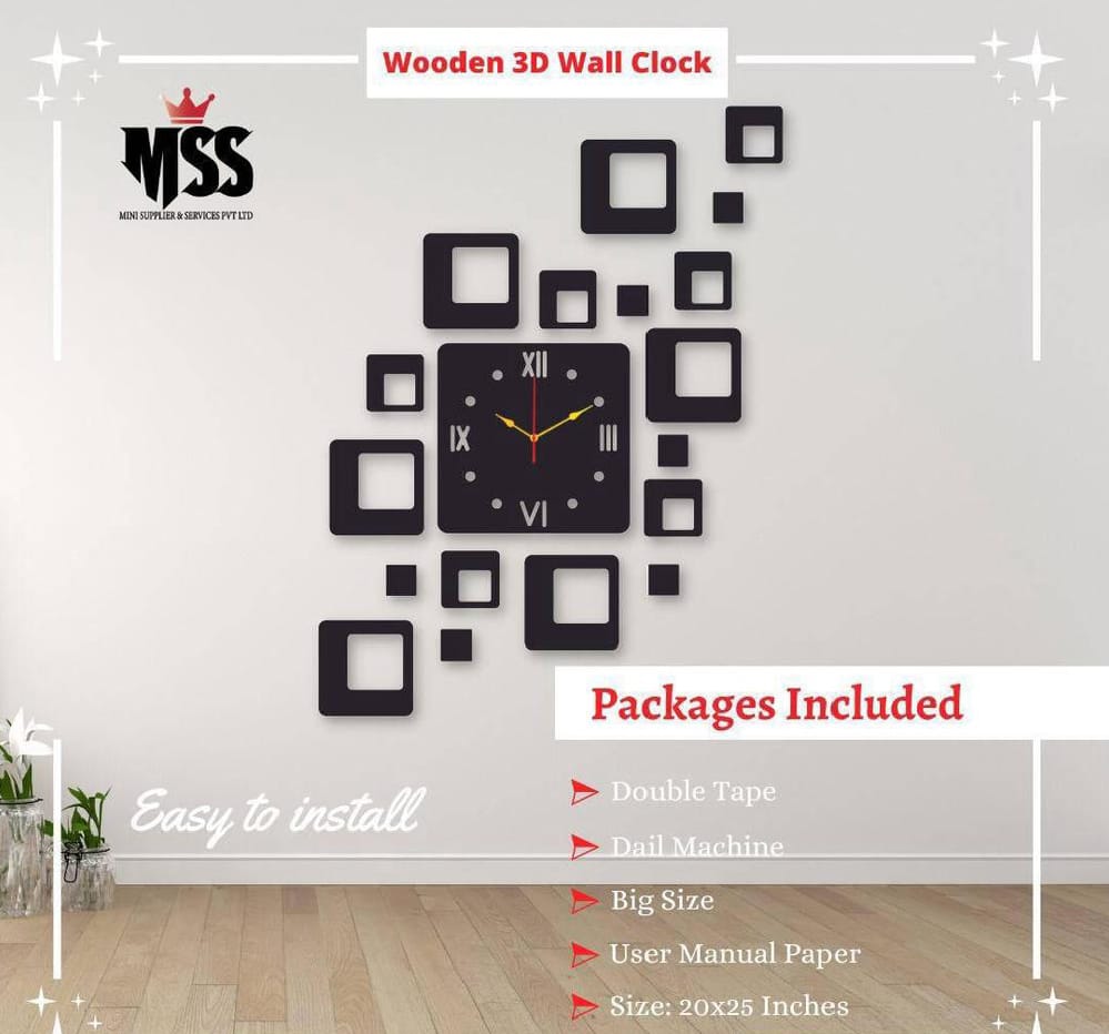 Analog Stylish Wooden Wall Clock