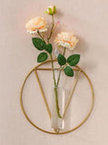 Golden Metal Flower Design Wall Vase