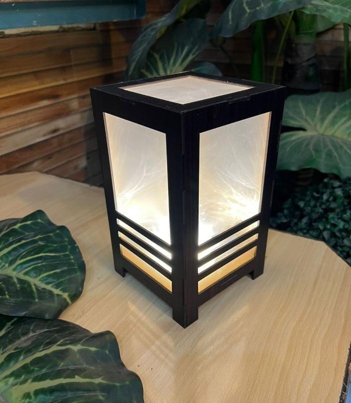 Modern Design 3D Laser Cut Wooden Table Lamp
