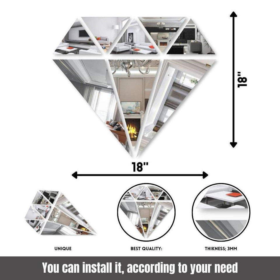 Diamond Shaped Wall Mirror