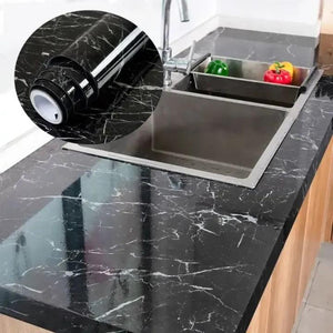 Self Adhesive Black Marble Sheet