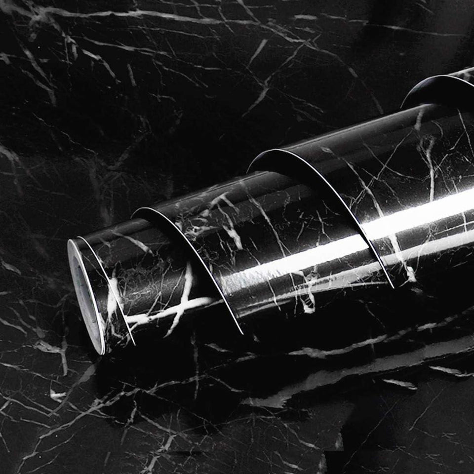 Self Adhesive Black Marble Sheet