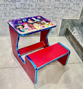 2 in 1 Kids Wooden Study And Dining Table