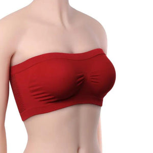 Multicolor Lycra Non-Padded Strapless Tube Bra