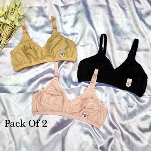 Cotton Plain Comfortable And Lightweight Non-Padded Bra