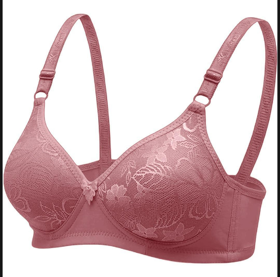 Embroidered Cotton Full Cup Bra 1 Pc