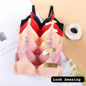 1 Pc Cotton Lace Padded Bra