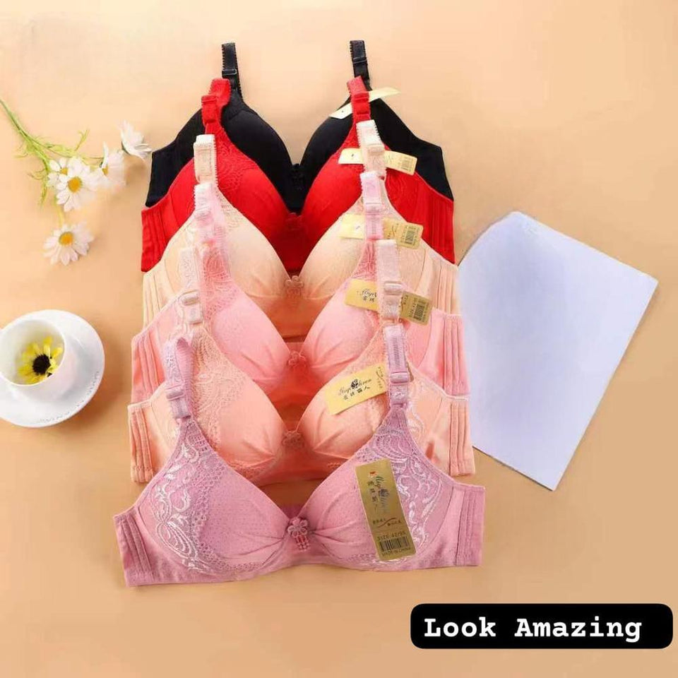1 Pc Cotton Lace Padded Bra