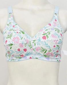 Cotton Printed Comfortable And Breathable Non - Padded Bra Pack of 2