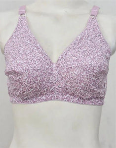 Cotton Printed Comfortable And Breathable Non - Padded Bra Pack of 2
