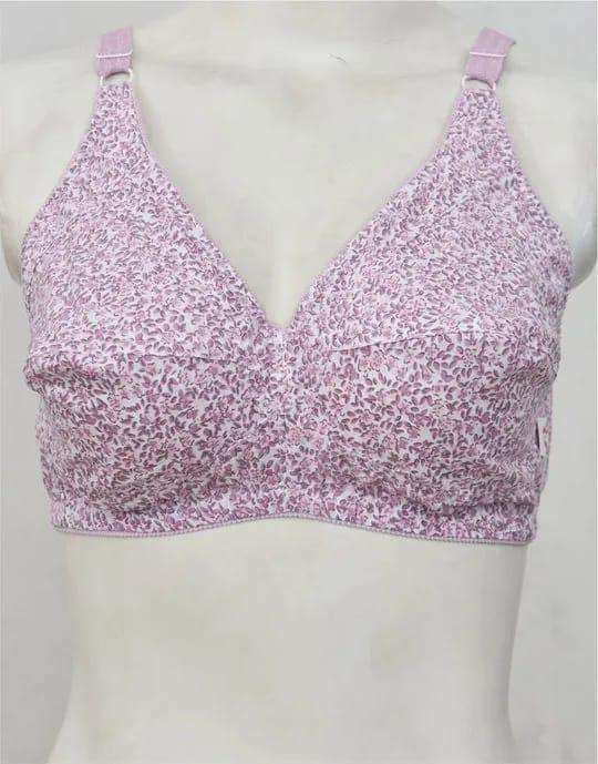 Cotton Printed Comfortable And Breathable Non - Padded Bra Pack of 2