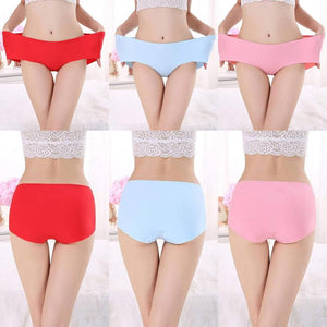 Luxurious Silk Briefs - 3 Pcs Comfortable & Breathable Multicolor Plain Design