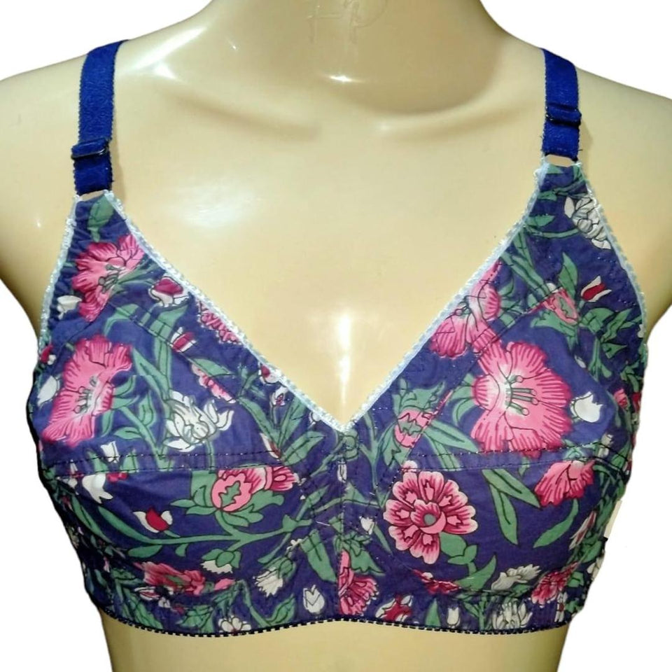 Pack Of 4 Cotton Bras For Girls & Women , Comfortable And Non Padded Bra