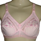 Pack Of 4 Embroidered Bra Cotton Comfortable and Lightweight Non-Padded Bra